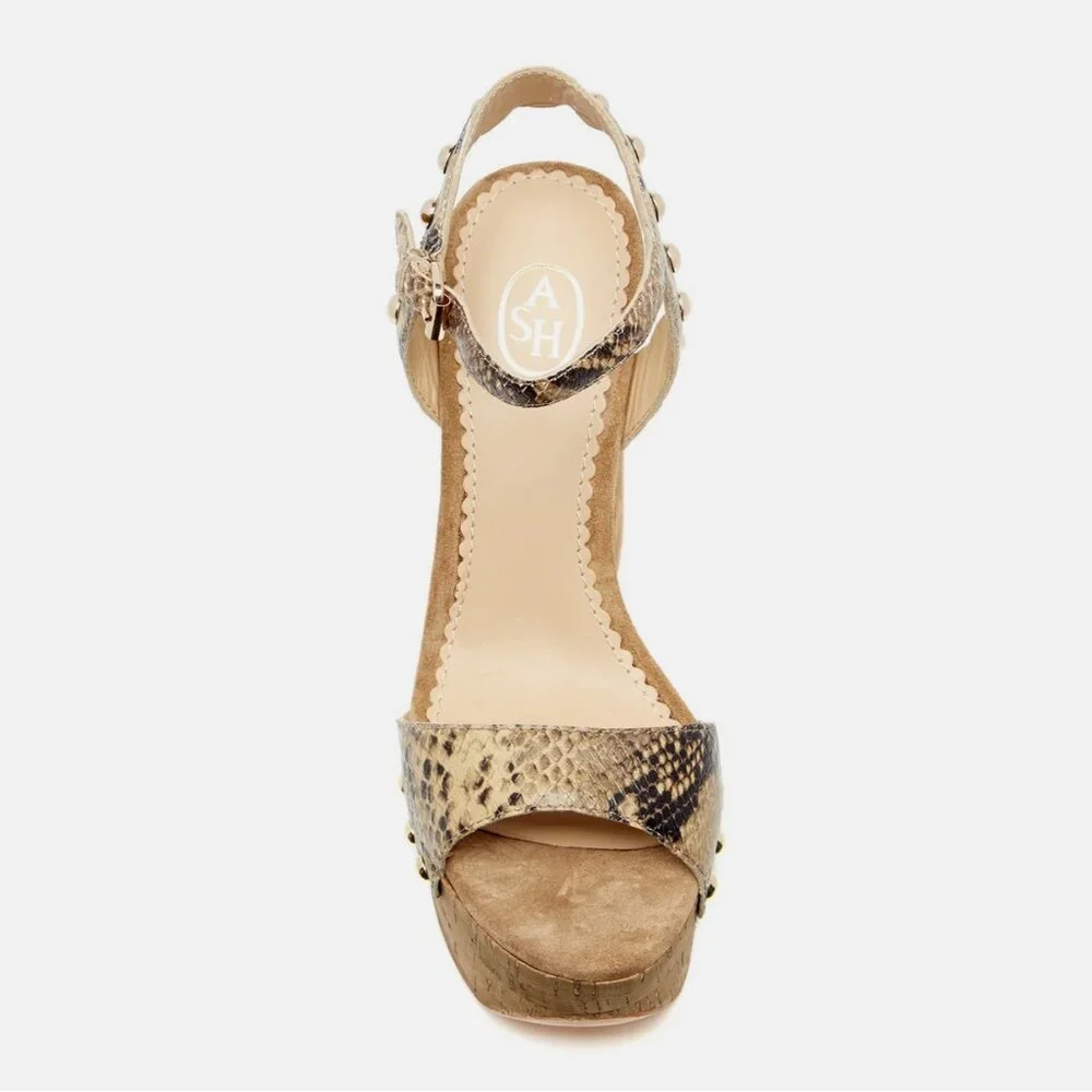 Ash Bacci Block Heel Open Toe Platform Sandal